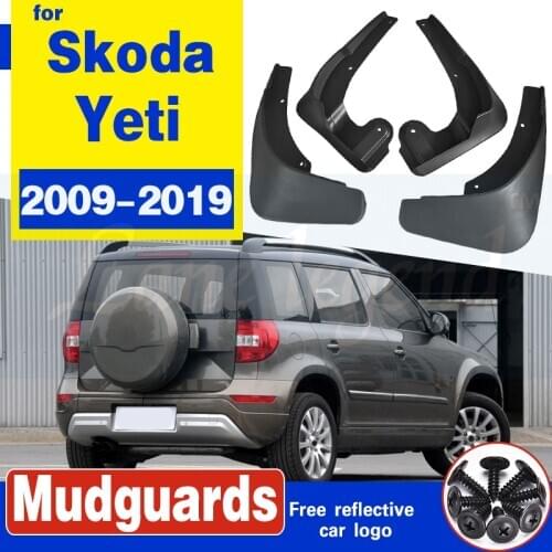 Set Molded Car Mud Flaps For Skoda Yeti Outdoor 2009-2019 Mudflaps Splash Guards Mud Flap Mudguards Fender Car accessories