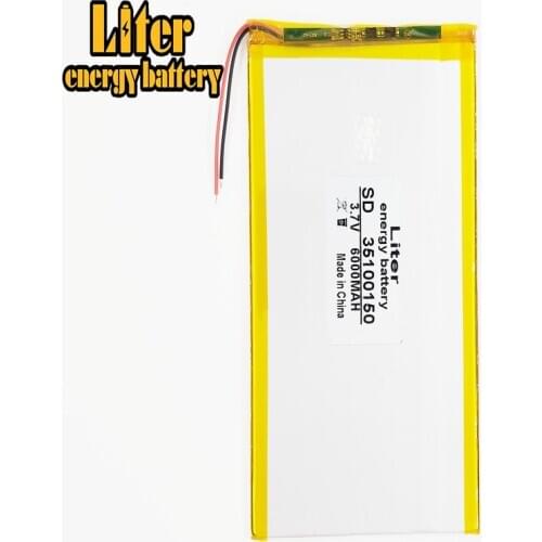3.7V,6000mAH (polymer lithium ion battery) Li-ion battery for tablet pc 7 inch 8 inch 9inch 35100150