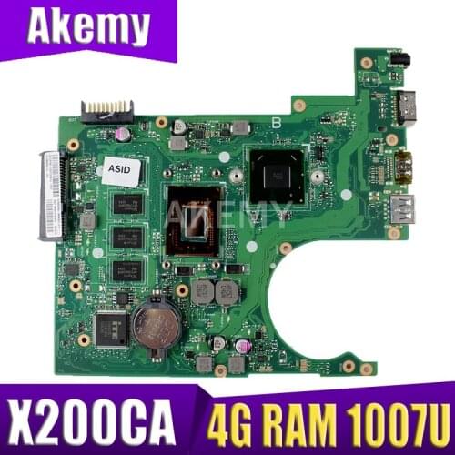 New 90MB02X1-R00110 Laptop Motherboard For Asus X200CA X200CAP X200C F200C Mainboard W/ 4G RAM 1007U