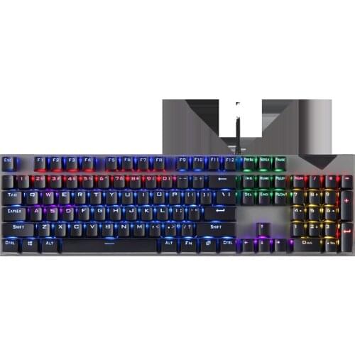 Hyun Silver Fox K60 Real Mechanical Keyboard Green Axis Luminous Game Eating Chicken Gaming Desktop 104-Key Keyboard