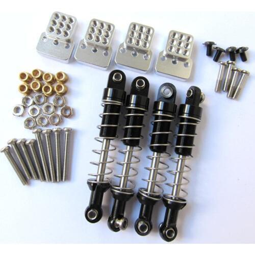 Metal Mini Adjustable Shock Absorbers + Shock Mount for WPL C14 C24 D90 D91 D99S RC Car Modification Parts