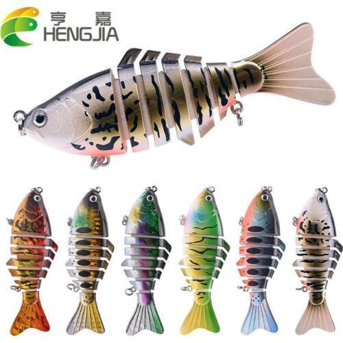 HENGJIA Multi Jointed Swimbait Sinking Wobblers Bass Isca Crankbait Hard Bait Fishing Tackle 10cm 15.6g