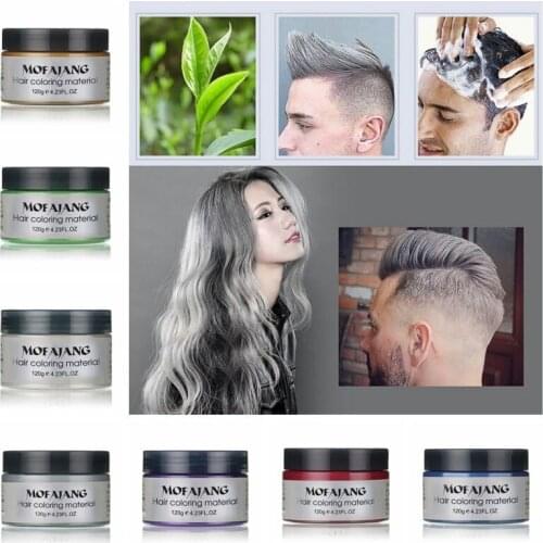 MOFAJANG 120g Temporary Color Wax DIY Hair Modeling Paste Disposable Hair Coloring Wax One-Off Hair Dye Easy To Wash Out TSLM1