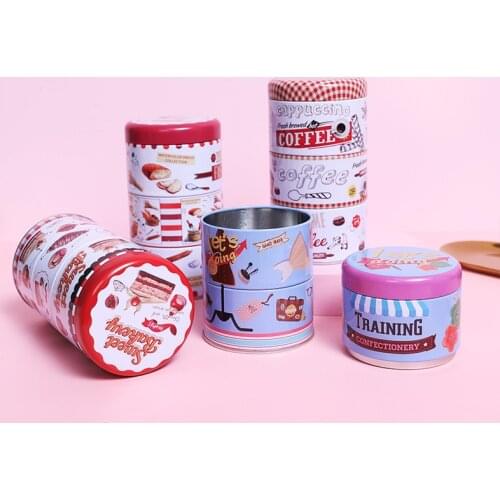 Cartoon Cake Metal Tin Box Recycled Round Three Layer Dividable Rose Tea Storage Container Christmas Party Snack Package Boxes