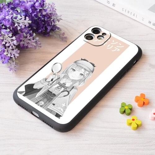 For iPhone Watson Amelia Hololive Pillar Print Soft Matt Apple Case