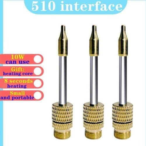 8-15W soldering iron tip, universal for USB wireless charging soldering iron tip, 510 thread interface, free spare heating core