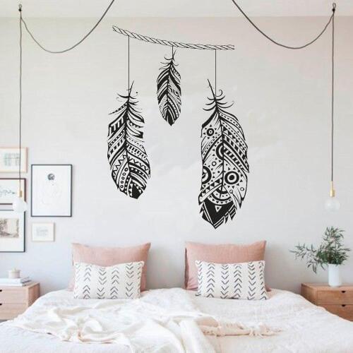 Dream Wall stickers for bedroom Boho Bohemian home Decor Mandala wall decals Boho decor Nursery vinyl wall decal G45