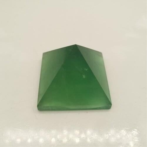 The natural green fluorite pyramid is a meditation town The first choice for home decoration