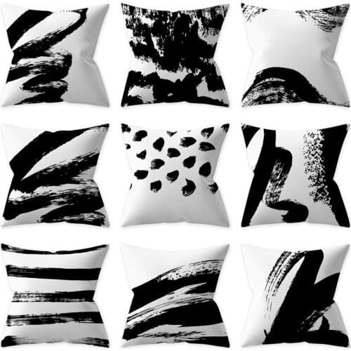 Abstract Ink Painting Cushion Cover Throw Pillow Case for Home Chair Sofa Decoration Square Pillowcases