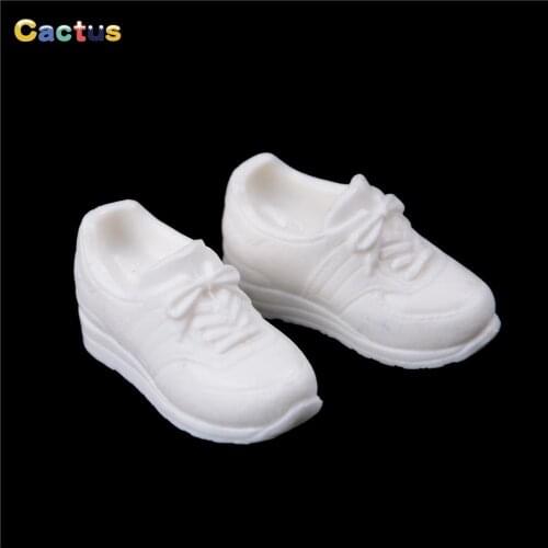 One Pair Fashion Doll Shoes Sport White Shoes For Blyth Doll Suitable For Licca 1/6 Doll