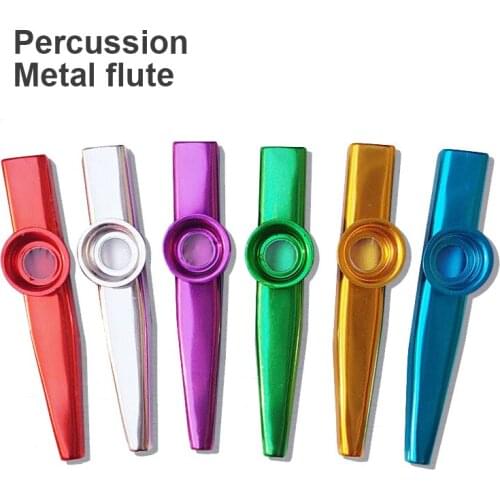 New 1 Pcs Metal Kazu Flute Harmonica Beginners Children Adult Early Education Party Musical Toy Gifts Toy Musical Instrument