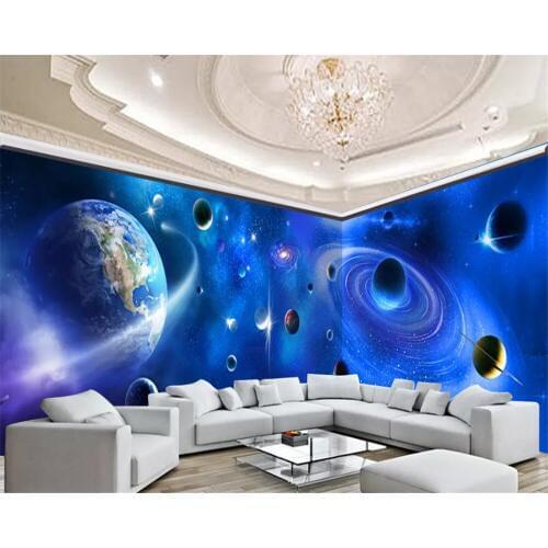 Beibehang Custom Wallpaper HD cosmic sky full wall wallpaper Modern Abstract Art Wall Paintings Living Room Bedroom Wallpaper