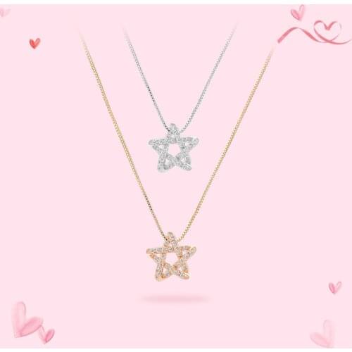 Miuoxion Retro Star Zircon Necklace Simple Fashion Personality Party Punk Jewelry Fashion For Women Feature Nmour Charm Gift