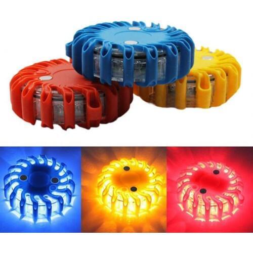 Rechargeable LED With Magnetic Car Light Round Beacon Emergency Strobe Flashing Warning Lights Roof Police Light bar Yellow
