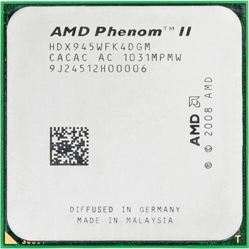 AMD Phenom II X4 945 Processor Quad-Core 3.0GHz 6MB L3 Cache Socket AM2+/AM3