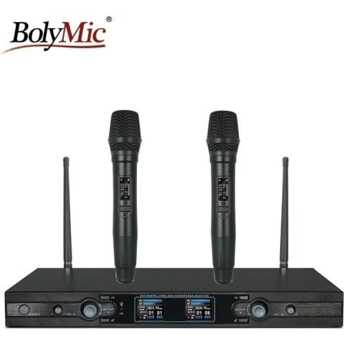 Bolymic professional 200 Channels wireless microphone Recharge UHF Cordless Microphone