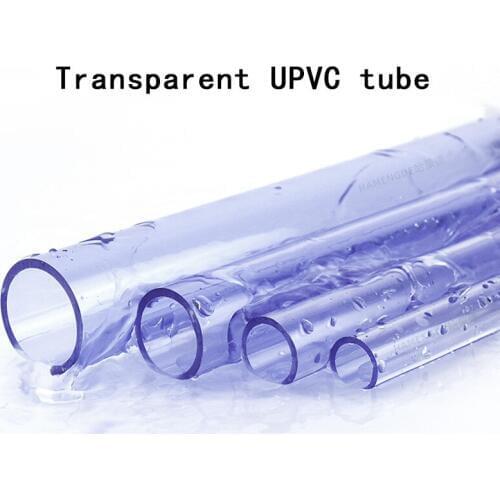 Transparent UPVC tube PVC Pipe Aquarium Pipe Water Tank Fittings Hard UPVC Tube Water Garden Pipe 1Pcs(50cm)