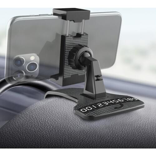 XMXCZKJ HUD Universal Car Dashboard Cell Phone Holder 360° Adjustable Clip GPS Navigation Car Bracket For iphone 8 11 12 Samsung