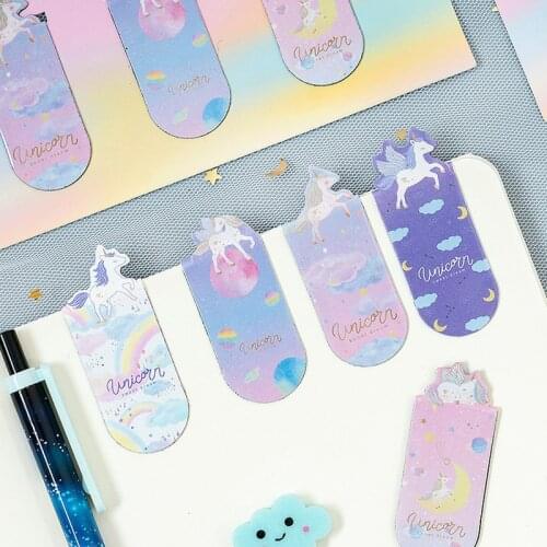 1/3pcs Flying Unicorn Magnetic Bookmarks Books Marker of Page Stationery School Office Supply Student Rewarding Prize