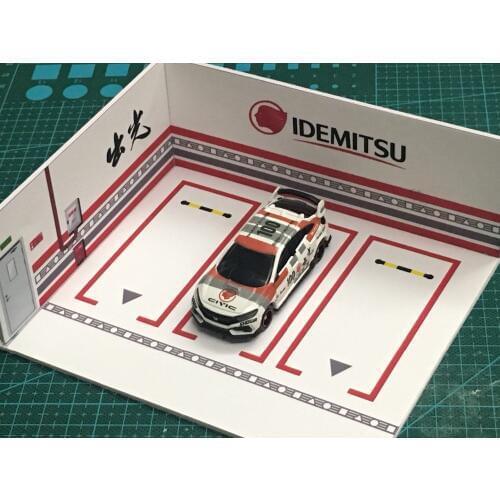 1/64 parking space garage scene platform parking repair station lot DIY toy NOT Including cars