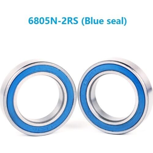 10pcs/lot 6805N-2RS 6805 61805 2RS RS 25x37x6mm deep groove ball bearing for bike bottom bracket repair bearing 25*37*6