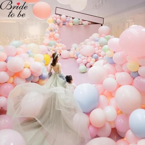100 Pcs Macaron Balloons Bride To Be Bridal Shower Wedding Ballon Princess Girls Birthday Party Team Bride Balloon