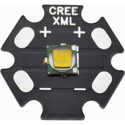 2pcs Cree XM-L T6 Warm White Led Emitter Beads Light 10W 3000-3200k 12mm 14mm 16mm 20mm PCB 1000LM For Flashlight Torch