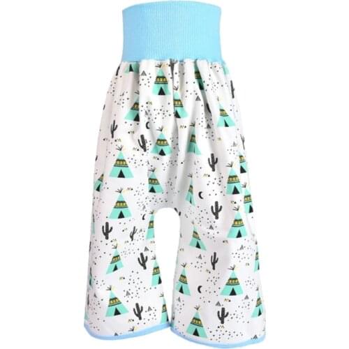 2 in 1 Comfy Child Baby Diaper Skirt Shorts Pure Cotton Waterproof Nappy Pants