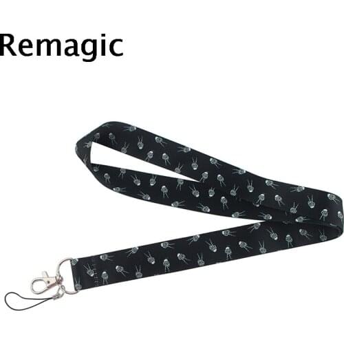 20pcs Human Organs Eyeball Skull Finger Art Key Chain webbings ribbons Neck Strap for Phone Keys ID Card Cartoon Lanyards