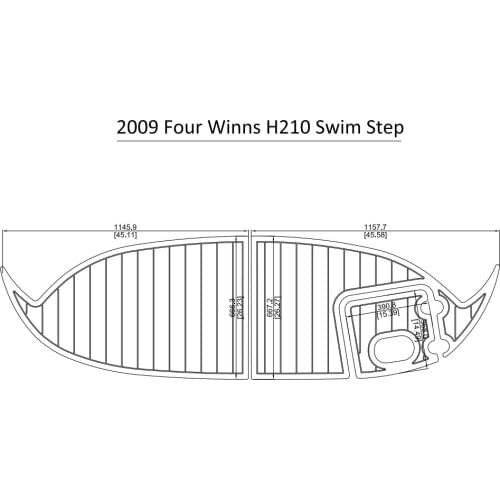 2009 Four Winns H210 Swim Step Pad Boat EVA Teak Decking 1/4" 6mm