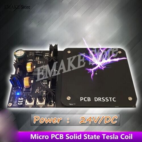 24V Scientific Experiment of PCB DRSSTC Lightning Generator for Finished Product of Low-voltage Slab Music Tesla Coil