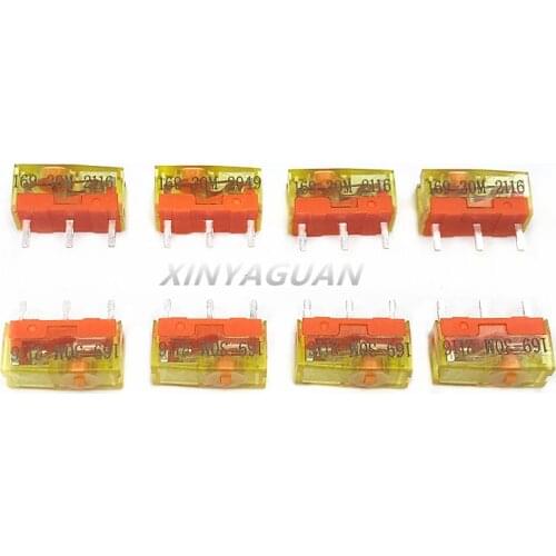 8Pcs TTC Dustproof gold mouse micro switch 30 millions click lifetime 3pin gold alloy contact Button Compatible D2FC-F-7N (20M)