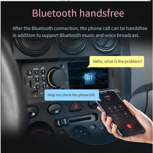 Car FM Car Stereo MP5 Support Rear view Camera TF/USB/AUX Bluetooth Handsfree Player Autoradio Radio Car Radio 1 din