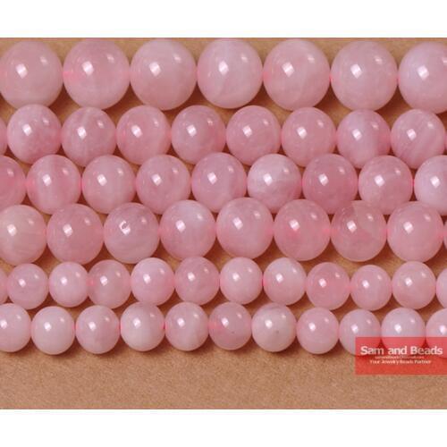 Free Shipping Rose Pink Quartz Crystals Stone Beads 16" Strand 4 6 8 10 12 14MM Pick Size For Jewelry Making RPQB01