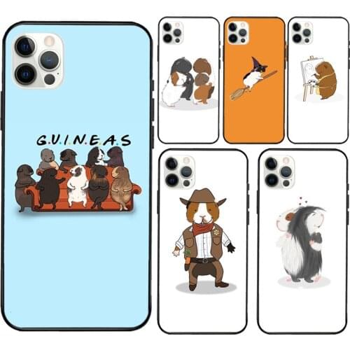 Guinea pig Funny Cartoon Silicone Case For Apple iPhone 11 Pro Max XS XR X 8 7 Plus SE 2020 12 Pro Max Back Cover