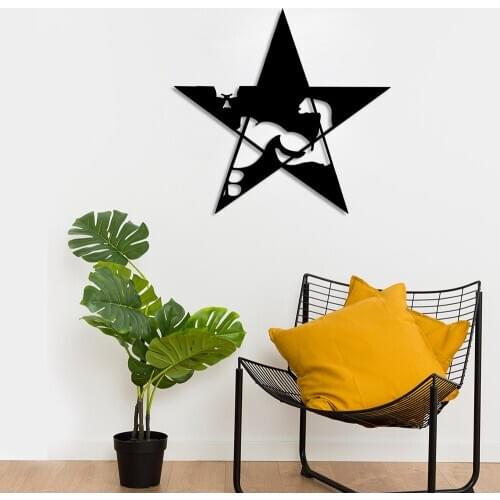 Army Star and Sportsman Wall Room Home Accessory Wooden Table 50x47cm