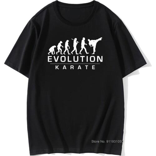 Taekwondo Evolution MMA Tshirt Cotton Black Mens T-shirt Costume Unique Hip Hop Casual Cotton Tops Tee Streetwear