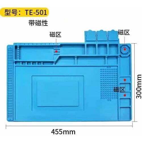 Insulating Pad Heat Resistant Silicone Soldering Pads With Magnetic Work Pads For Different Sizes Tin Rework Repair Table Tools