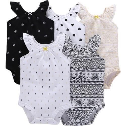 SUMMER BABY GIRL CLOTHES o-neck sleeveless dot rompers cotton unisex newborn set Toddler INFANT costume new born outfit 2020