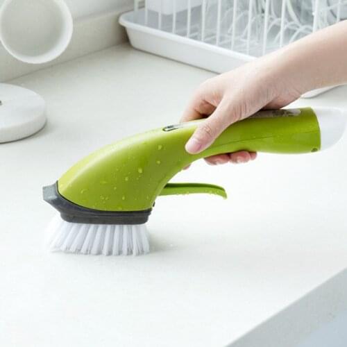 Multifunction Cleaning Brush Kitchen Bathroom Long Handle Dishwashing Brush Automatic Liquid Dispenser Kitchen Tools