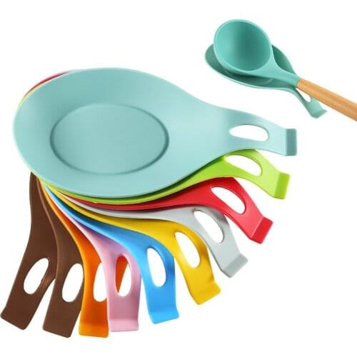 Multipurpose Silicone Spoon Pad Heat Resistant Placemat Tray Fork Shelf Glass Coaster Spoon Mat Home Kitchen Utensils Accessorie