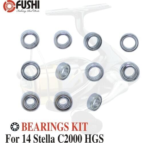 Fishing Reel Stainless Steel Ball Bearings Kit For Shimano 14 Stella C2000 HGS / 03240 Spinning reels Bearing Kits