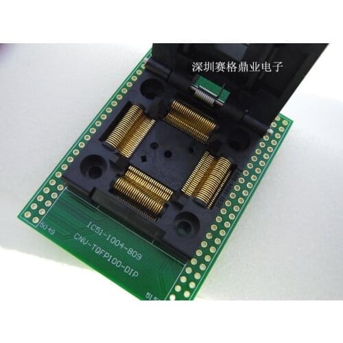 Original YAMAICHI IC Test Seat IC51-1004-809 Burning Programme QFP100 TQFP100 QFP100/DIP Socket Adapter