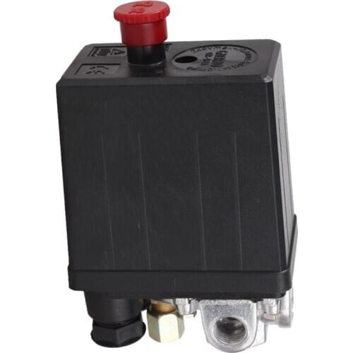 Heavy Duty Air Compressor Pressure Switch Control Valve 90 PSI -120 PSI Black