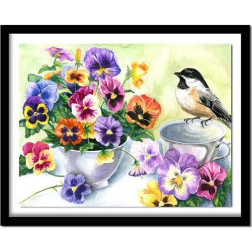 Needlework Diamond Embroidery Flowers 5D Diy Diamond Painting Rhinestones Full Resin Drill Picture