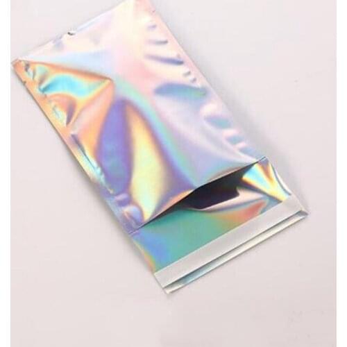 9 Size Laser Self Sealing Plastic Envelopes Mailing Storage Bags Holographic Gift Jewelry Poly Adhesive Courier Packaging Bag