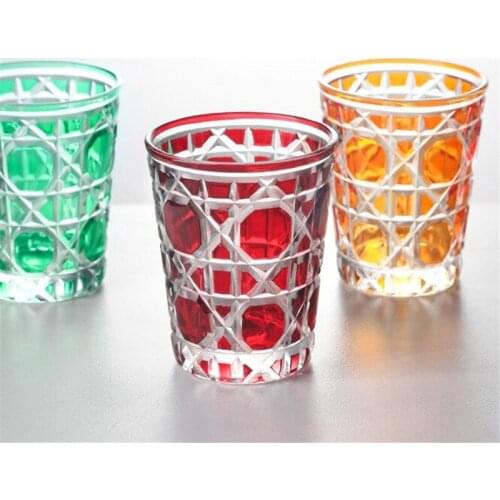 Drinking Glass Party Cup Kitchen Bar Utensils Carved Birthday Present/Gift Nordic Style Round Blue/Green/Red/Pink 320ML