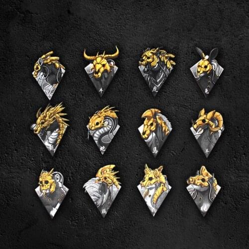 Chinese Zodiac Animals Tactical Heat Transfer Patch Patron Saint Military Armband Badge For Clothes Backpack Vest Applique Gifts