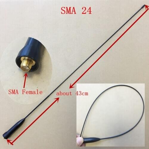High gain thin soft long UV Dual Band SMA Female antenna for Kenwood Baofeng Wouxun Puxing Weierwei Quansheng made in taiwan