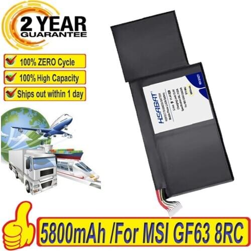 Top Brand 100% BTY-M6K Battery for MSI MS-17B4 MS-16K3 GS63VR-7RG GF63 Thin 8RD 8RD-031TH 8RC GF75 Thin 3RD 8RC 9SC Batteries